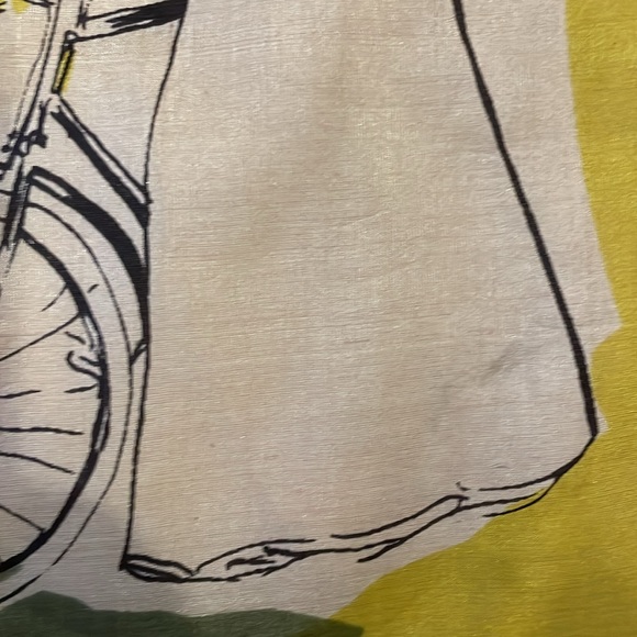 Vintage silk scarf, Victorian style women imprinted - Picture 14 of 15